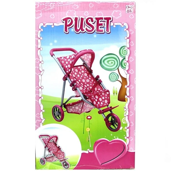 Sunman Tenteli 3 Tekerlekli Metal Puset - Resim 4