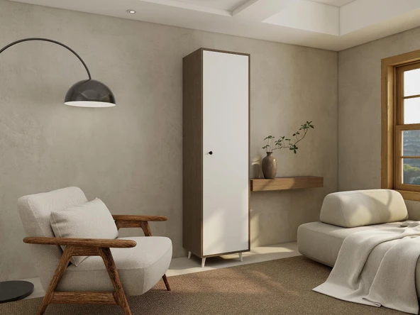 Harput Çok Amaçlı Tek Kapaklı Banyo Dolabı Antrasitmeşe - Resim 2