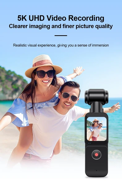 Çeşithane 5K Ultra HD Video Kamera – Anti-Shake Stabilizasyonlu, 270° Döner Ekranlı Vlog & Seyahat Kamera, WiFi Destekli Spor Aksiyon Kamerası (Mik - Resim 6