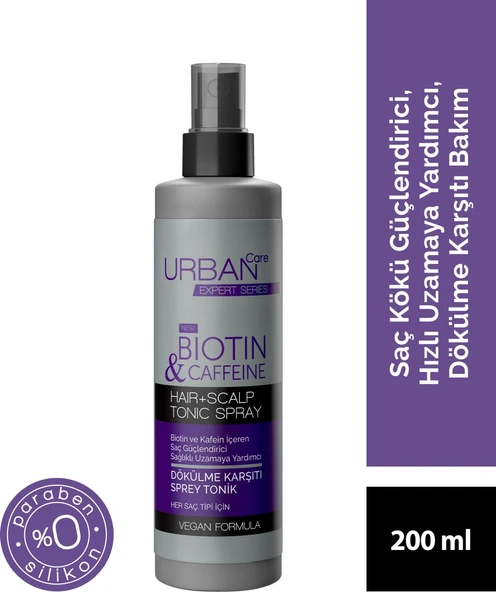 URBAN Care Expert Serisi Biotin ve Kafein Dökülme Karşıtı Saç Toniği-Hızlı Uzamaya Yardımcı-200 ML - Resim 2