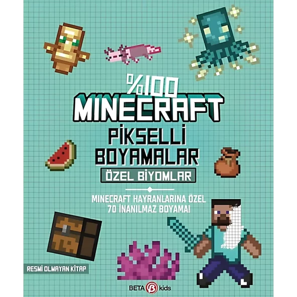%100 Minecraft Pikselli Boyamalar Özel Biyomlar ürün görseli