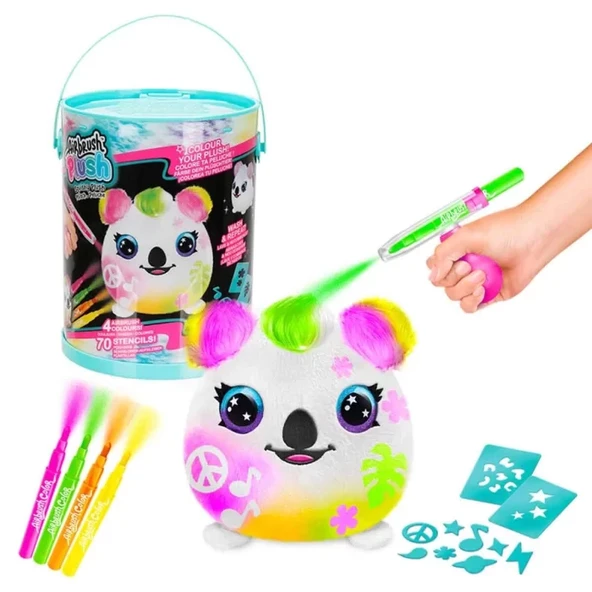 Airbrush Peluş Neon Boyama Seti - Resim 5