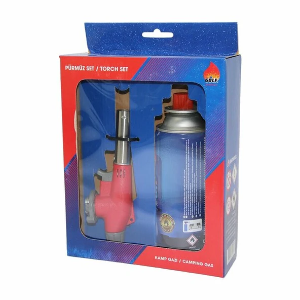 Turbo Torch Pürmüz Çakmak ve Kartuş Set (5284) - Resim 2