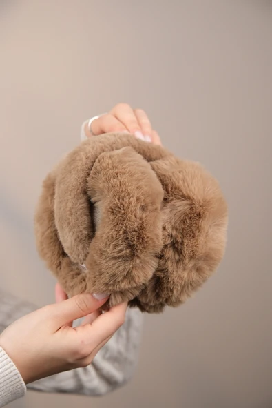 SOĞUKTAN KORUYUCU SOFT PELUŞ KATLANABİLİR KULAK KORUYUCU KULAKLIK - Resim 4