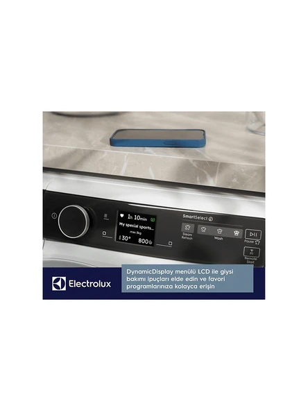 ELECTROLUX EW8F7417QT 800 Serisi UltraCare 10 kg 1400 devir A Sınıfı UniversalDose Wi-Fi Inverter Çamaşır Makinesi - Resim 3