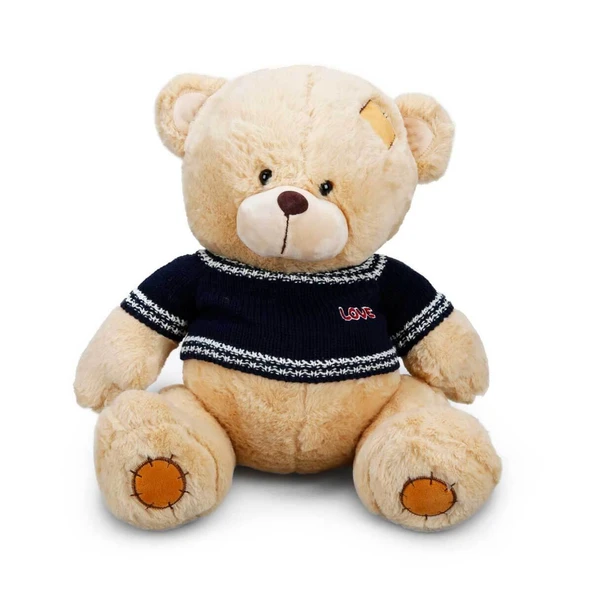 Oturan Kazaklı Peluş Ayı 42 cm. - Resim 3