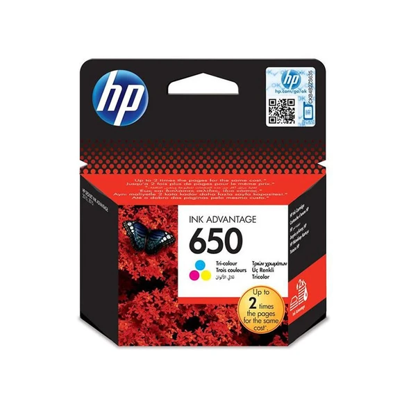 HP 650 Color Kartuş CZ102AE Orijinal Renkli Mürekkep Kartuş - Resim 3