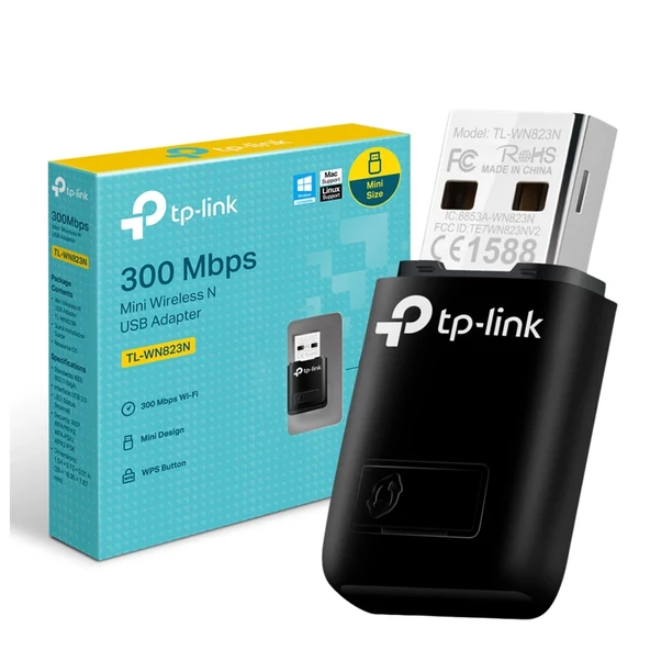 TP-Link TL-WN823N 300 Mbps Mini Kablosuz USB Adaptör - Hızlı ve Kolay Bağlantı ürün görseli