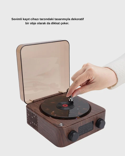 Dekoratif Gece Işığı Bluetooth Hoparlör Dijital Saat Çok Yönlü Sesli Aydınlatma - Resim 2