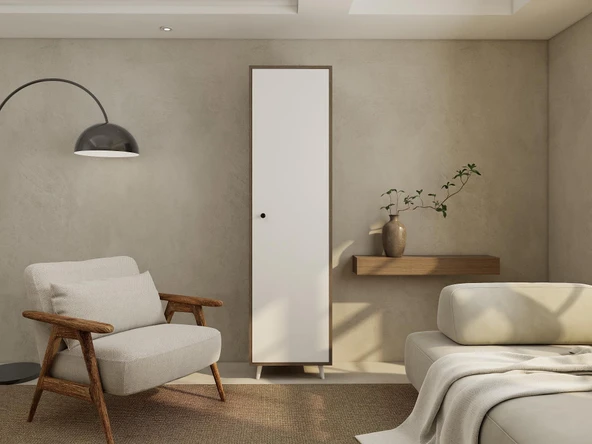 Harput Çok Amaçlı Tek Kapaklı Banyo Dolabı Antrasitmeşe ürün görseli