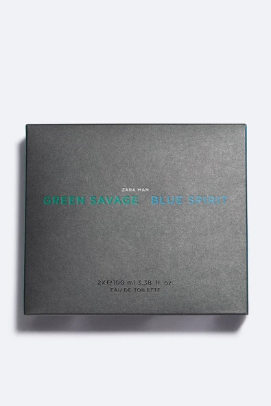 ZARA MAN GREEN SAVAGE + ZARA MAN BLUE SPIRIT EAU DE TOILETTE 2X100 ML İNDİRİMSEHRİ - Resim 2
