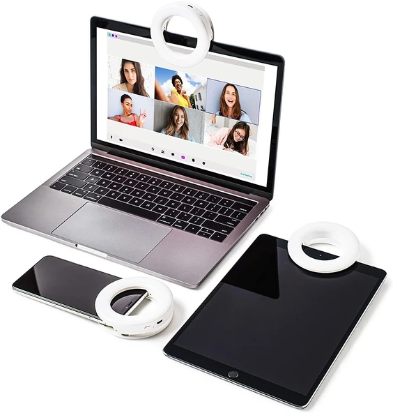 Apexel Halka Led Selfie Işığı 3 Renk Modlu Şarjlı - Telefon Tablet Notebook Uyumlu Makyaj Çekim Dış Çekim Lambası - Resim 5
