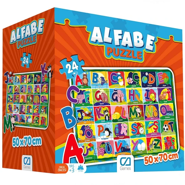 Alfabe 24 Parça Yer Puzzle - Resim 2