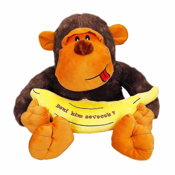 Sunman Muzlu Goril Peluş 50 cm - Resim 4