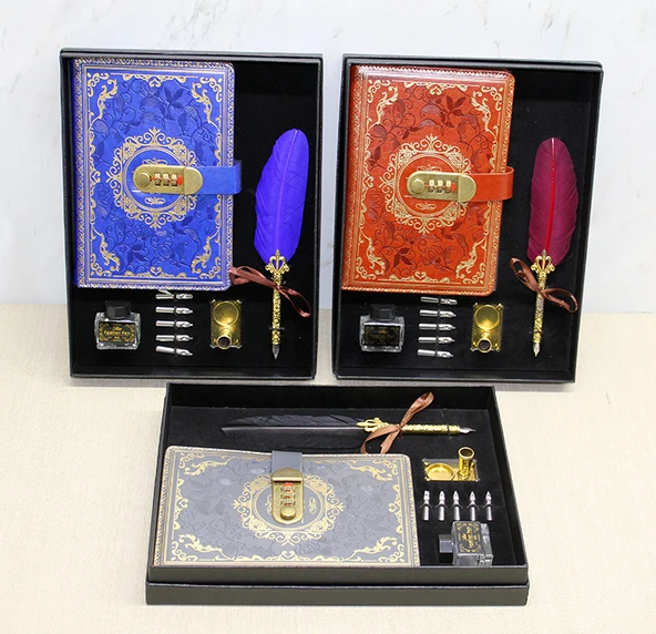 Şifreli Deri Defter Ve Divit Hokka Seti ürün görseli