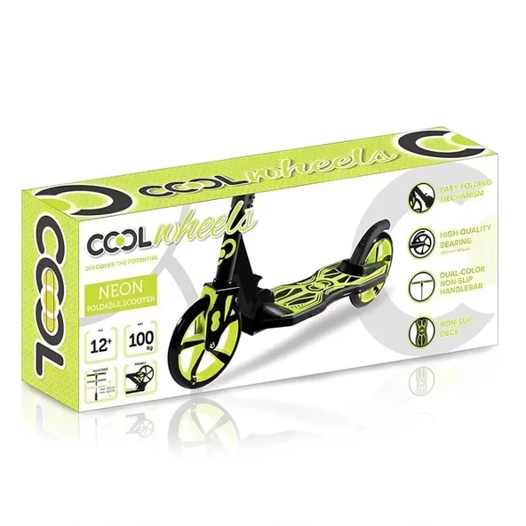 Cool Wheels Scooter Neon Sarı - Resim 3