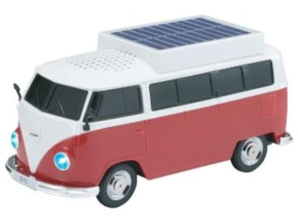 Kırmızı Vosvos Tasarımlı Solar Şarjlı Bluetooth Hoparlör 5W Güçlü Ses ürün görseli