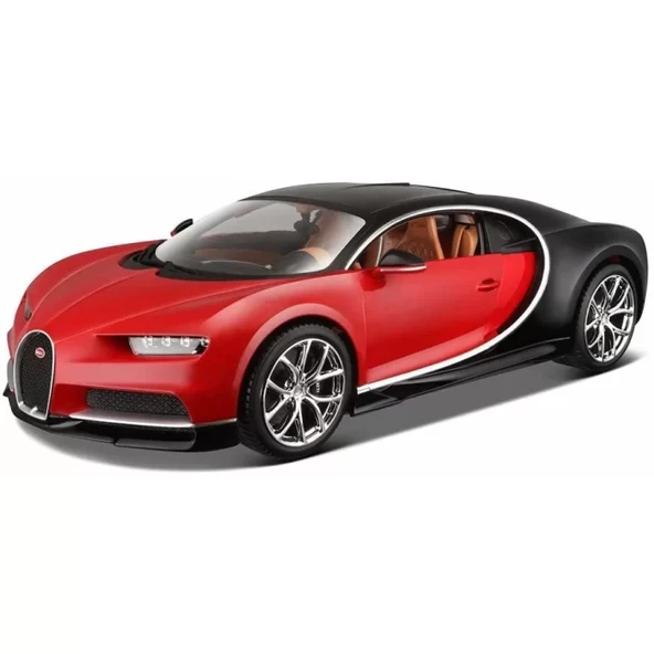 Bburago 1:18 Bugatti Chiron Kırmızı Model Araba - Resim 2