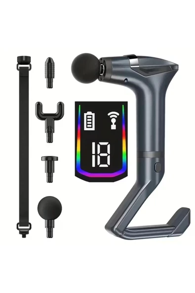 Leerfei Lf-6144 3'ü 1 Arada Ayırılabilir Titreşimli Masaj Tabancası - Derin Doku, Tetik Noktası Masaj Aleti ürün görseli 1