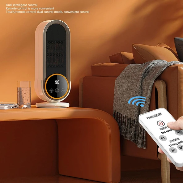 Taşınabilir Elektrikli  Isıtıcısı Uzaktan kumandalı - Resim 4