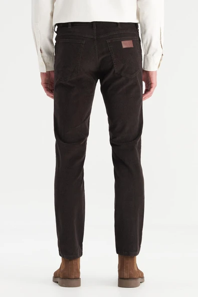 Erkek Texas Slim Kadife Pantolon Coffee Bean Coffee Bean 32 30 - Resim 3