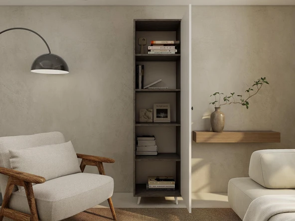 Harput Çok Amaçlı Tek Kapaklı Banyo Dolabı Hanoibeyaz - Resim 3