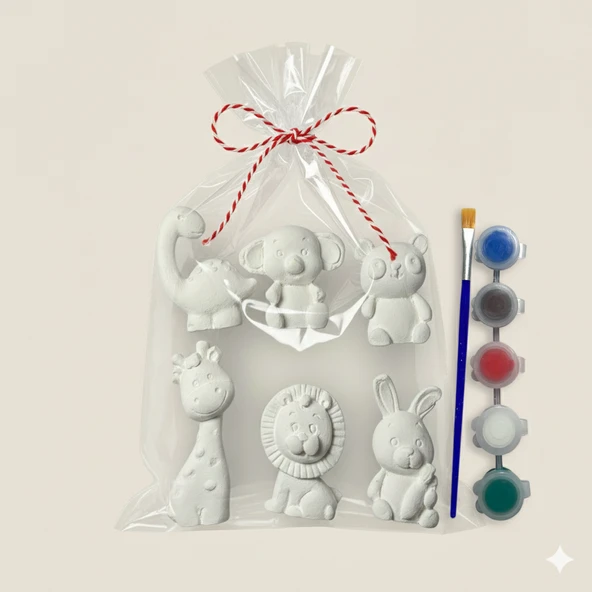 Sevimli Hayvanlar Boyama Kiti (6'lı Set) ürün görseli 1