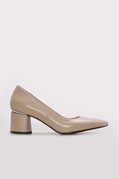 Hakiki Deri  Kadın Kısa Topuklu Ayakkabı 215ZA2764 - Resim 6