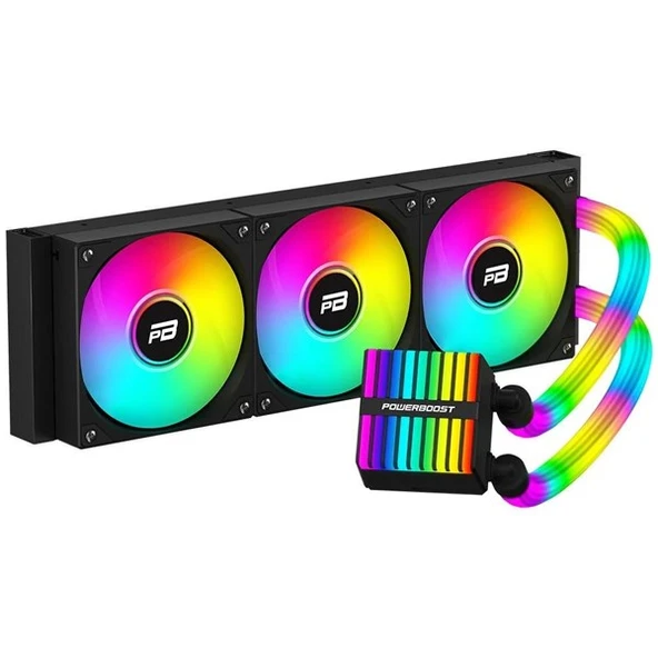 POWERBOOST 360MM LEGEND 360B PB-LCS-YS360-B ARGB AM5-1851P SIVI SOĞUTUCULU İŞLEMCİ FANI ürün görseli