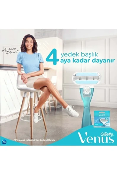 Gillette Venus Yedek Kadın Tıraş Bıçağı 4'lü - Resim 7