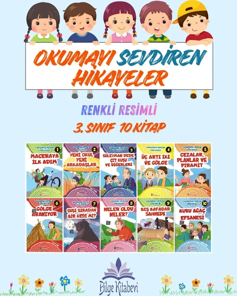 3.Sınıf Okumayı Sevdiren Renkli Resimli Hikayeler 5 - 10 Kitap ürün görseli 1