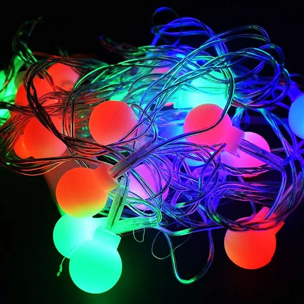 GÜN IŞIĞI - TOP 3MT PİLLİ 2 FONKSİYONLU PERİ LED - DEKOR LAMBA (2818) ürün görseli 1