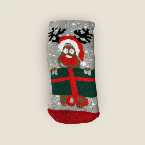 Hediye Taşıyan Ren Geyiği Çorabı - Resim 2