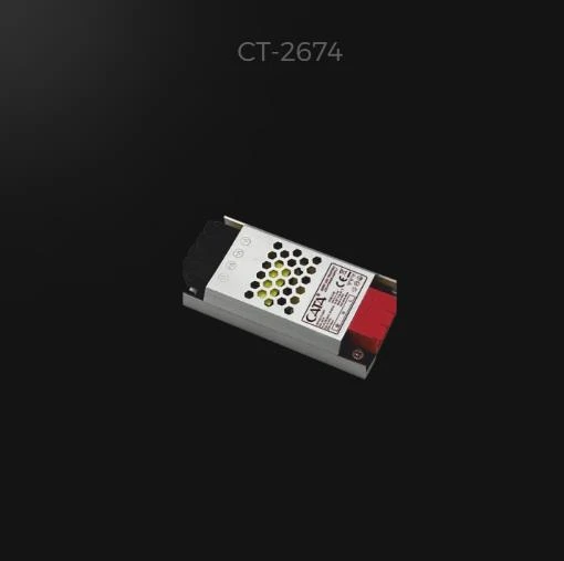 Cata 5A Slim Şerit Led/Modül led Trafosu Fansız Delikli Kasa  CT2674 - Resim 2