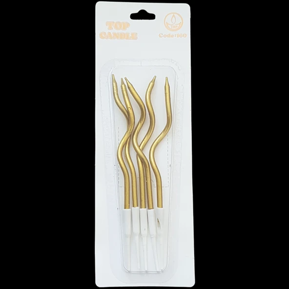 Altın Burgu Pasta Mum 12 cm * 5 Adet ürün görseli 1