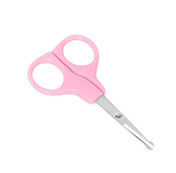 Bebek Tırnak Bakım Seti MAKAS TÖRPÜ TIRNAK MAKASI KIZ ÇOCUK PEMBE RENK - Resim 2