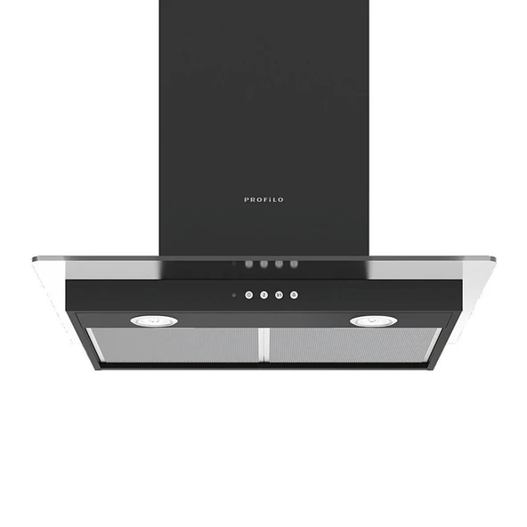 Profilo DVG6D660 60 CM Duvar Tipi Davlumbaz Siyah ürün görseli