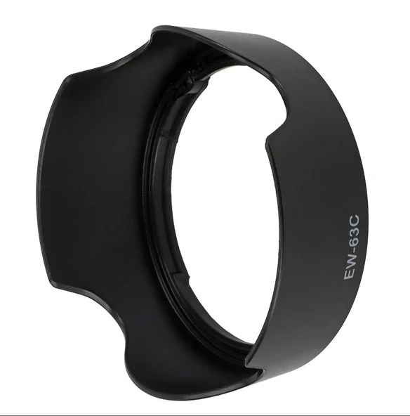 Ayex EW-63C Parasoley Canon EF-S 18-55mm IS STM / f/4-5.6 IS STM ile Uyumlu, Işık Yansımalarını Engelleyen Ters Takılabilir Tasarım - Resim 4