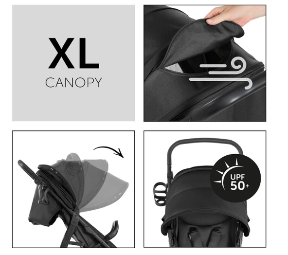 Hauck Rapid 4D Bebek Arabası Siyah - Resim 3