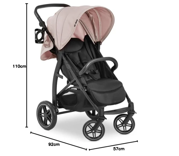 Hauck Rapid 4D Bebek Arbası Dusty Rose - Resim 5