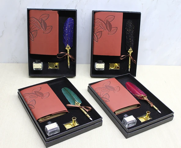 Deri Defterli Divit Hokka Seti Model 2 ürün görseli 1