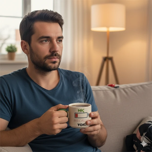 Hiç Mecalim Yok Kahve Kupası ürün görseli 1