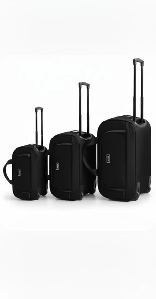 N K Kumaş Hostes & Pilot 3 LÜ Valiz Seti ürün görseli