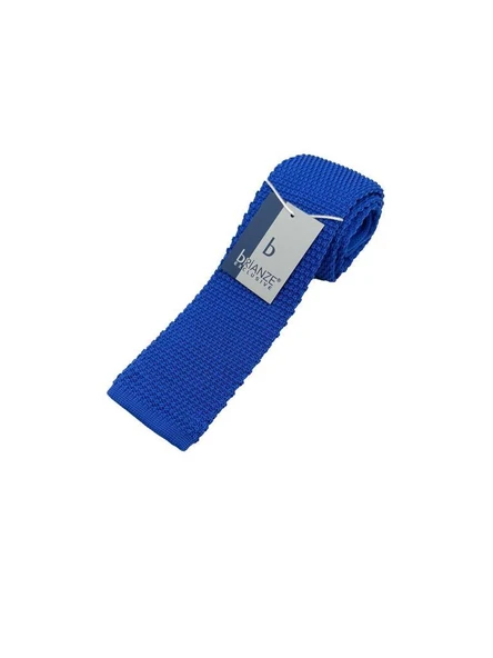 Brianze Saks Mavi Örgü Kravat ürün görseli 1