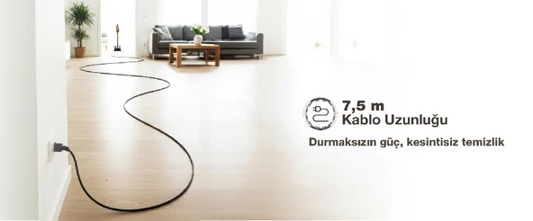 Fantom P6000 Pluto Cyclone Dikey Elektrikli Süpürge Siyah - Resim 12