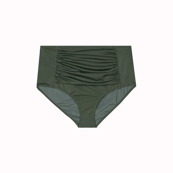 Büyük Beden Yüksek Bel Karın Toparlayıcı Tek Bikini Alt ürün görseli