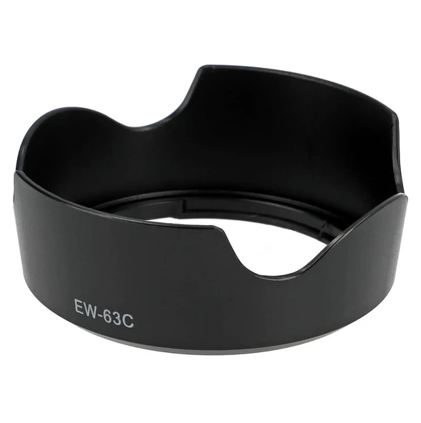 Ayex EW-63C Parasoley Canon EF-S 18-55mm IS STM / f/4-5.6 IS STM ile Uyumlu, Işık Yansımalarını Engelleyen Ters Takılabilir Tasarım - Resim 2