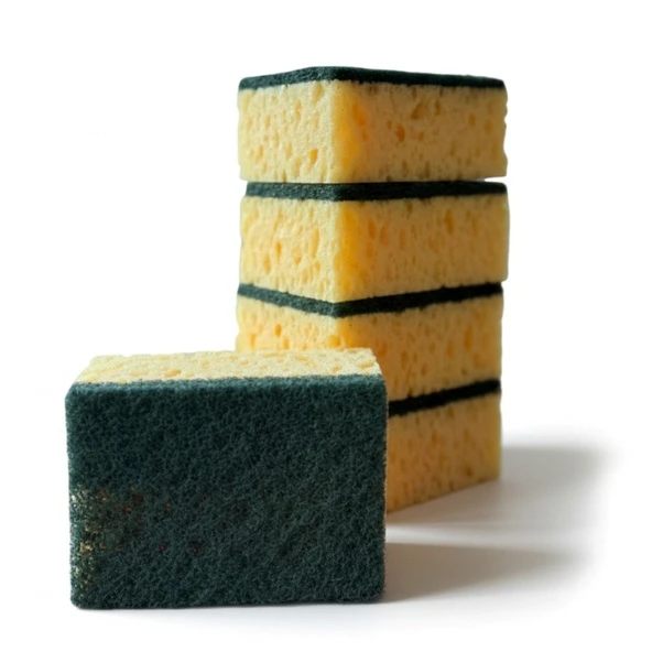 Technow Çift Taraflı  Çizmez  İtalyan Keçeli Kaliteli Buble Mercan Bulaşık Sünger 5 Adet - Resim 2