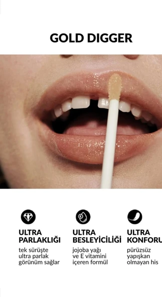 Avon Ultra Colour Dudak Parlatıcısı - Gold Digger - Resim 2