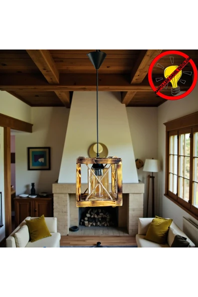 Ahşap Tasarım Rustik Avize ürün görseli